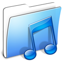Aqua Smooth Folder Music icon